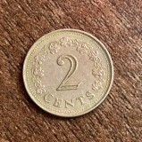 C50 - Moneda foarte veche - Malta - 2 centi - 1977