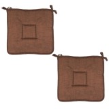 Set perne decorative pentru scaun in forma de patrat, 39x39 cm, Maro, 2 piese, MDM