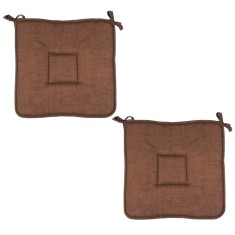 Set perne decorative pentru scaun in forma de patrat, 39x39 cm, Maro, 2 piese foto