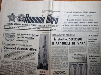 romania libera 30 iulie 1982-art. calarasi,tarii cat mai mult petrol foto