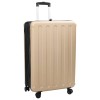 Valiza Pliabila Plastic Dur 28&#039;&#039; 50x30x76cm Champagne ABS, Lacat, Roti, Rezistenta Apa, Bej