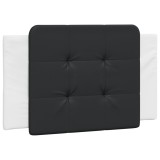 Perna pentru tablie pat, Zadar, negru si alb, 90 cm, piele artificiala, DKD Home Decor