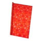 Hartie de impachetat Craciun Rosie cu Fulgi de Nea 150x70 cm, CMCLASS