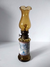 Lampa decor vintage, lampa pe gaz lampant cu fitil, 22cm inaltime foto