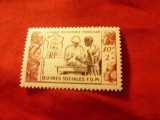 Serie Africa Occ.Franceza 1950 - Opere Sociale FOM , 1 valoare, Nestampilat