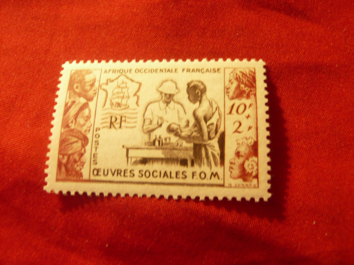 Serie Africa Occ.Franceza 1950 - Opere Sociale FOM , 1 valoare