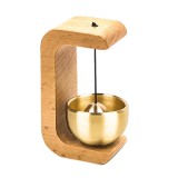 Decorativă pentru ușă Musiin, Clopoțel pentru comercianți - Clopoțel magnetic din lemn cu clopoțel din alamă, clopoțel ideal de agățat pentru magazine