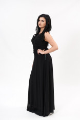 Rochie Neagra Eleganta, Lunga, Marimea S-M foto