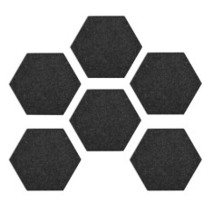 Set 6 Panouri pluta hexagonal Navaris, 15 x 17 cm, 10 pini, 46230.02