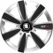 Set 4 Capace Roti GTX Carbon Gri-Negru R14, Pentru Skoda Nou