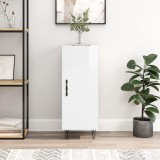Gossi servanta, alb extralucios, 34,5x34x90 cm, lemn compozit