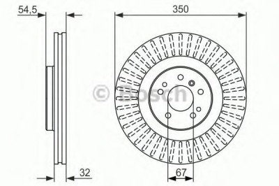 Disc frana MERCEDES R-CLASS (W251, V251) (2006 - 2016) BOSCH 0 986 479 329 foto