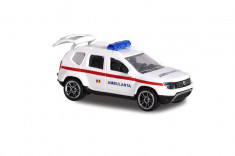 Masina de jucarie pentru copii - Macheta Dacia Duster Ambulanta Romana 7,5 cm foto