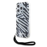 Husa pentru iPhone 15 Pro - Karl Lagerfeld IML Luxury (KLHCP15LHZBPKCCK) - Zebra Pattern&amp;Cord