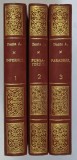 DIVINA COMEDIE , INFERNUL / PURGATORIUL / PARADISUL , VOLUMELE I - III de DANTE ALIGHIERI , 1954 - 1957 *EXEMPLAR RELEGAT