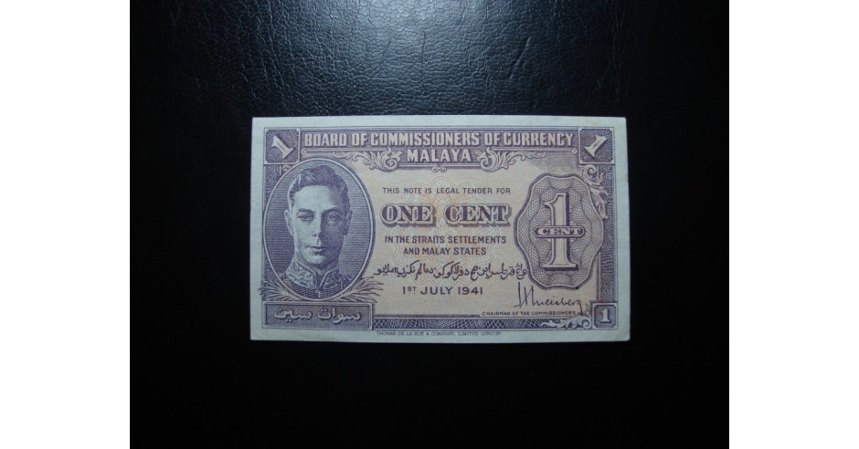 MALAYA 1 CENT 1941 SUPERBA | arhiva Okazii.ro