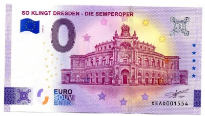 GERMANIA 2024 0 EURO SOUVENIR, Semperoper, Dresda, UNC foto