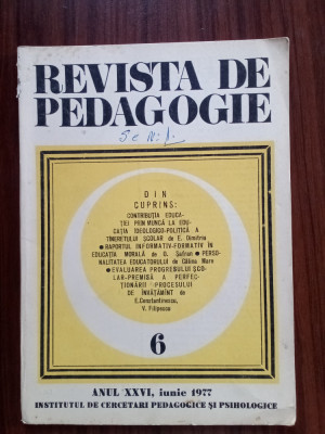 Revista de pedagogie Nr. 6/1977 foto