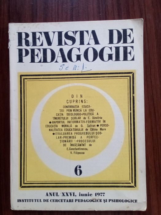 Revista de pedagogie Nr. 6/1977