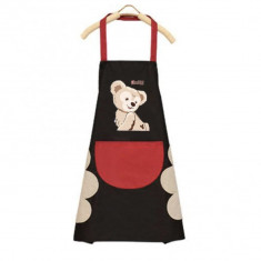 Sort de bucatarie Pufo Little Bear, sort pentru gatit, marime universala, negru/ rosu foto