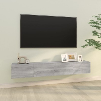 vidaXL Comode TV, 2 buc., gri sonoma, 100x30x30 cm, lemn prelucrat 820467 foto