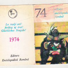 bnk cld Calendar de buzunar 1974 - Editura Enciclopedica Romana