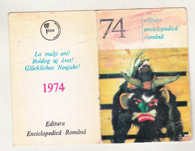 bnk cld Calendar de buzunar 1974 - Editura Enciclopedica Romana foto