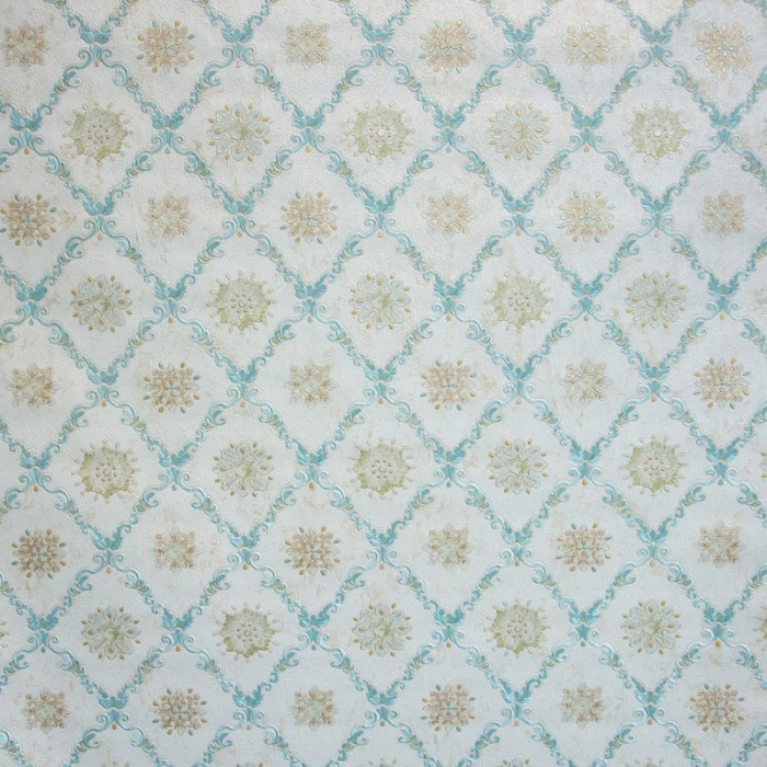 Tapet lux, model clasic, albastru, crem, Decori, 82821