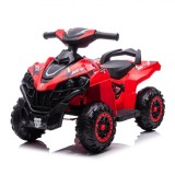 ATV Electric, Model Unisex, Culoare Roșu, Viteză Maximă 3 km/h, V&acirc;rstă Recomandată 3-8 Ani, Greutate Maxima Utilizator 30 kg