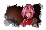 Cumpara ieftin Sticker decorativ, gaura in perete 3D, Naruto, 85 cm, 1029STK-1, natura si peisaje