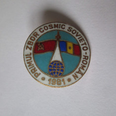 Insigna primul zbor cosmic Sovieto-Roman 1981