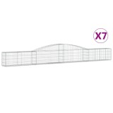 Cumpara ieftin Cosuri gabion arcuite 7 buc, 400x30x40/60 cm, fier galvanizat