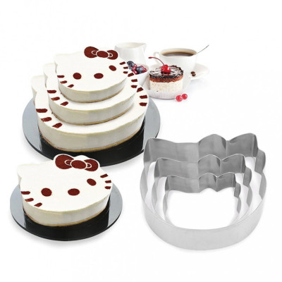 Set Forme Tort 3 Piese Model Hello Kitty foto