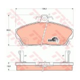Set placute frana Trw GDB496, parte montare : Punte fata