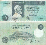 1989, 10 dinars (P-56) - Libia