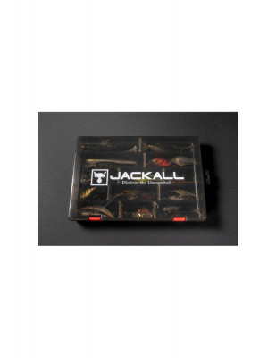 Cutie pentru Naluci Jackall 2800D Tackle M, Culoare Clear Black, 27.5x18.5x3.9cm foto