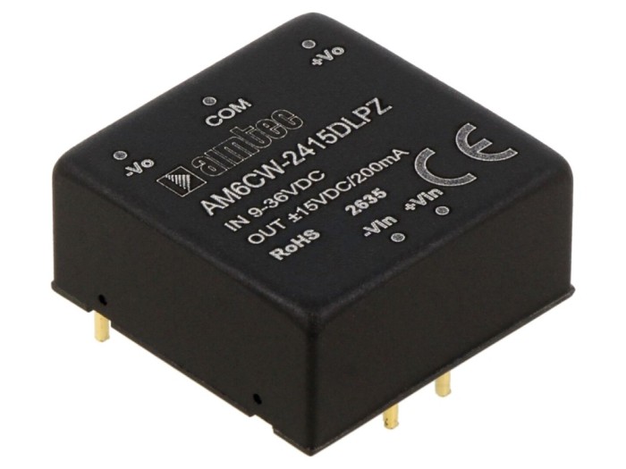 Convertor DC/DC 6W, 9&divide;36VDC