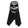 Masca Halloween Craniu Negru Argintiu, Plastic Poliester, Unisex Adulti, Costum Horror Carnaval