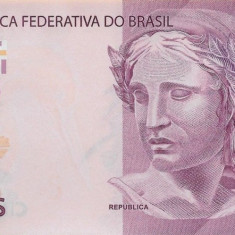 BRAZILIA █ bancnota █ 5 Reais █ 2010 (2017) █ P-253d █ UNC █ necirculata