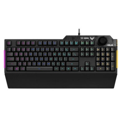 Tastatura gaming ASUS TUF Gaming K1 neagra iluminare RGB foto