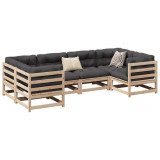 Set canapea de gradina, 6 piese, lemn masiv de pin GartenMobel Dekor, vidaXL
