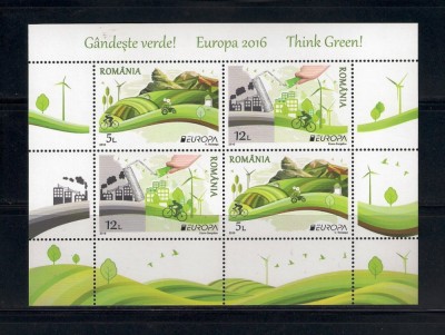 ROMANIA 2016 - EUROPA 2016 - GANDESTE VERDE - BLOCUL 2, MNH - LP 2103a foto