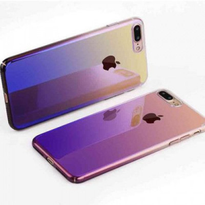 Husa protectie pentru iPhone 8 Pink Gradient Color Changer Hard Case foto