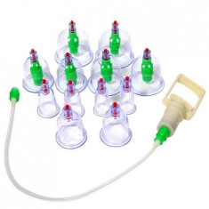 Set x 12 ventuze vacuum folosite pentru terapie cervicala/lombara + pompa inclusa foto