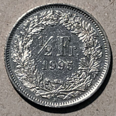 Moneda 1/2 Francs Elvetia - 1995