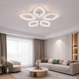 Lustra LED dimabila 67W cu telecomanda si 3 tipuri de lumina, auriu
