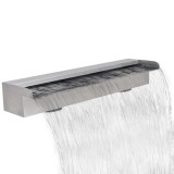 F&acirc;nt&acirc;nă de piscină dreptunghiulară cu cascadă 60 cm oțel inoxidabil, vidaXL