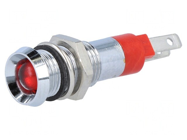 Lampă LED Concavă Roșie 24-28V &Oslash;8,2mm