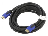 Cablu HDMI 2.0 PVC 4,5m negru cu mufe HDMI pe ambele părți
