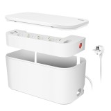 PRELUNGITOR LOGILINK, Schuko x 5, conectare prin Schuko (T), cutie management cabluri, 16 A, 2xUSB-A, 1xUSB-C, protectie IP20, alb, &amp;quot;LPS281U&amp;quot